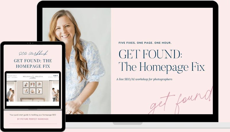 Get Found: The Homepage Fix — live workshop preview and SEO workbook