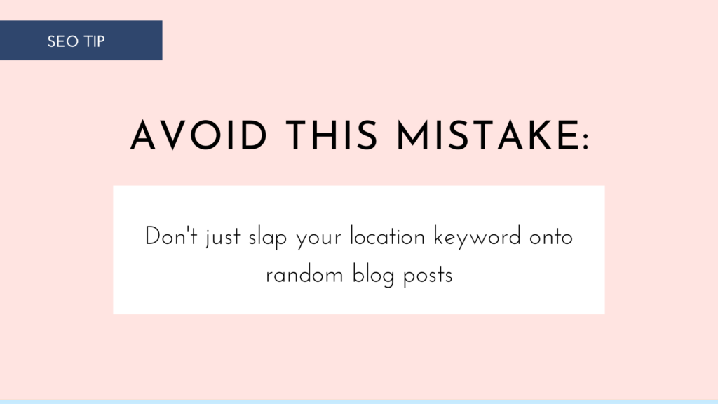 seo tip graphic avoid this mistake
