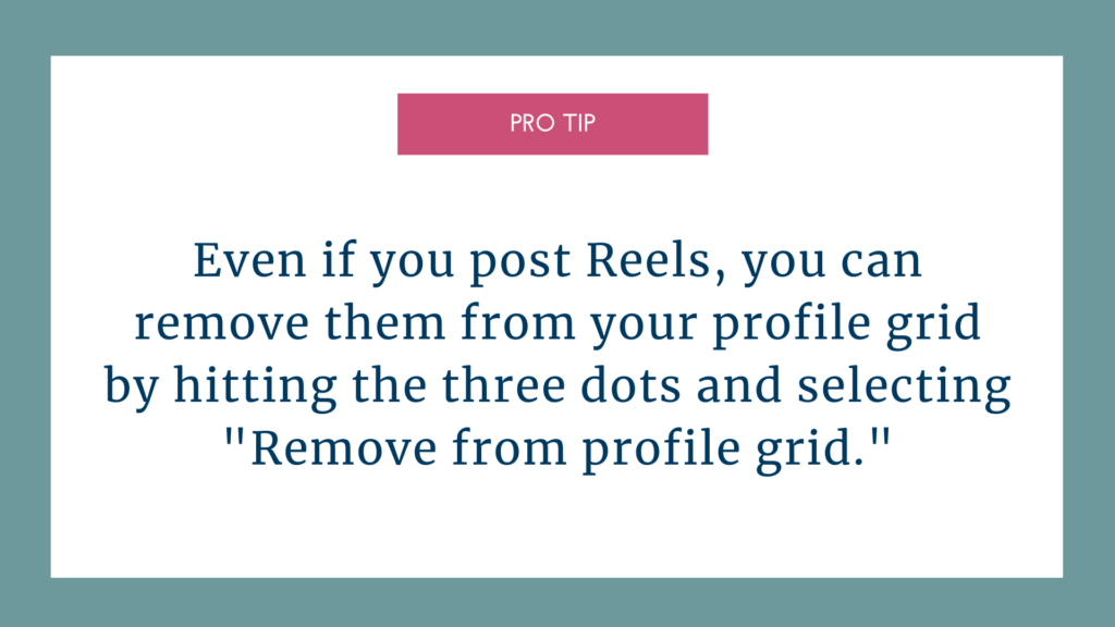 pro tip for instagram reels