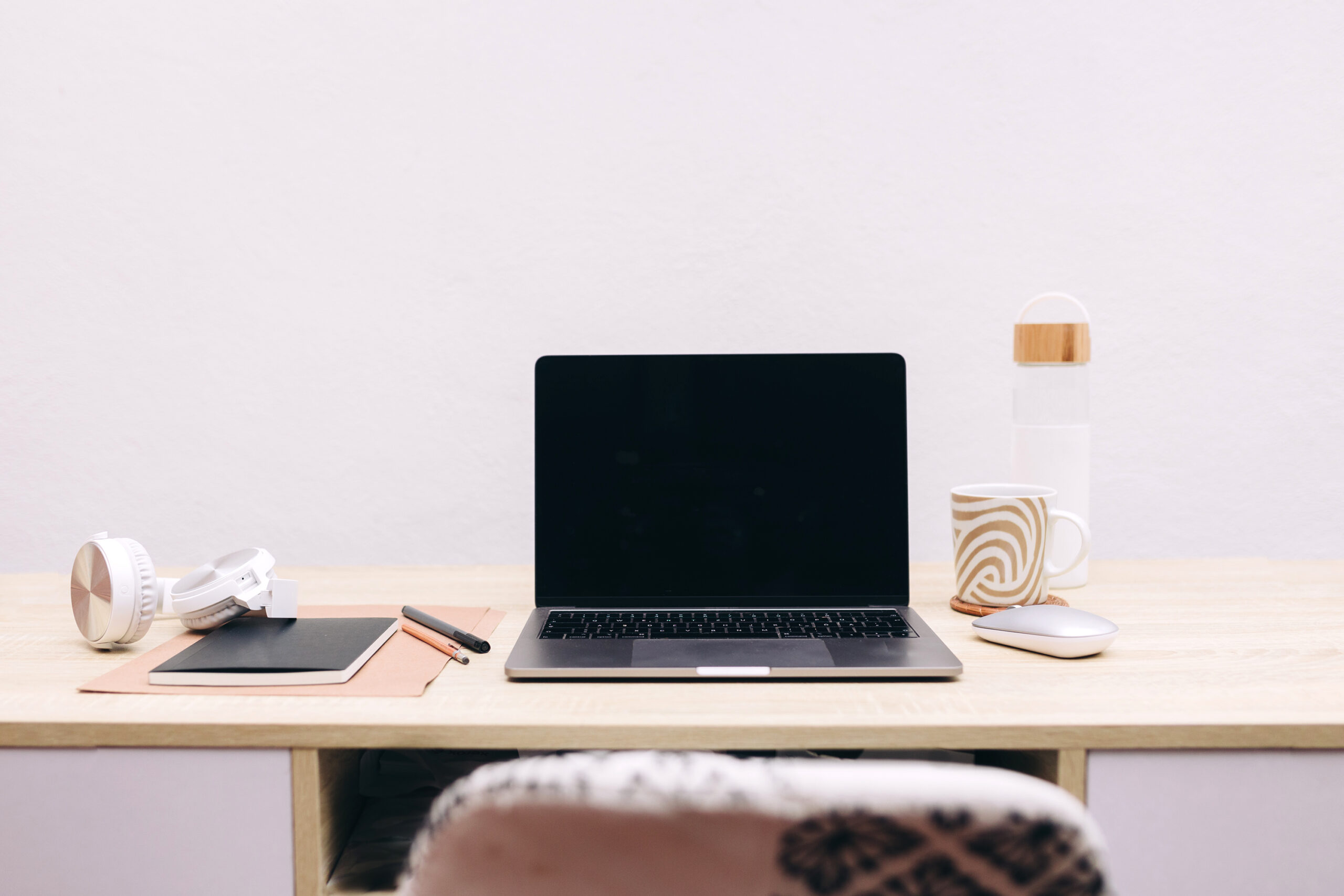 a computer on a desk