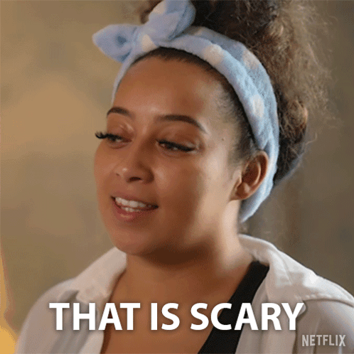 a meme from a netflix show saying that is scary