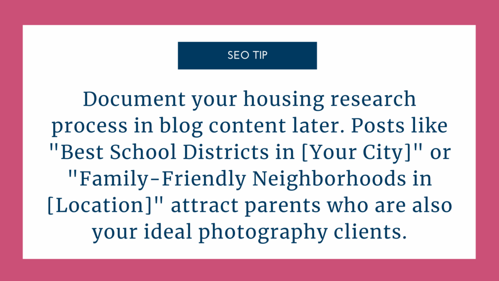 seo tip graphic for your photography scouting trip