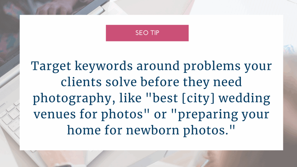 pro tip graphic for blogging for photographers blog post