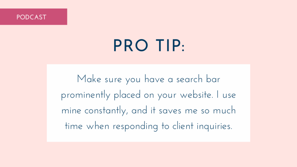 pro tip graphic, make sure you have a search bar on your blog
