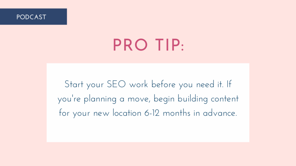 pro tip graphic start your SEO work before you need it