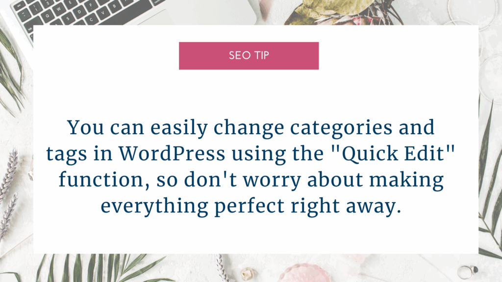 seo tip about wordpress categories