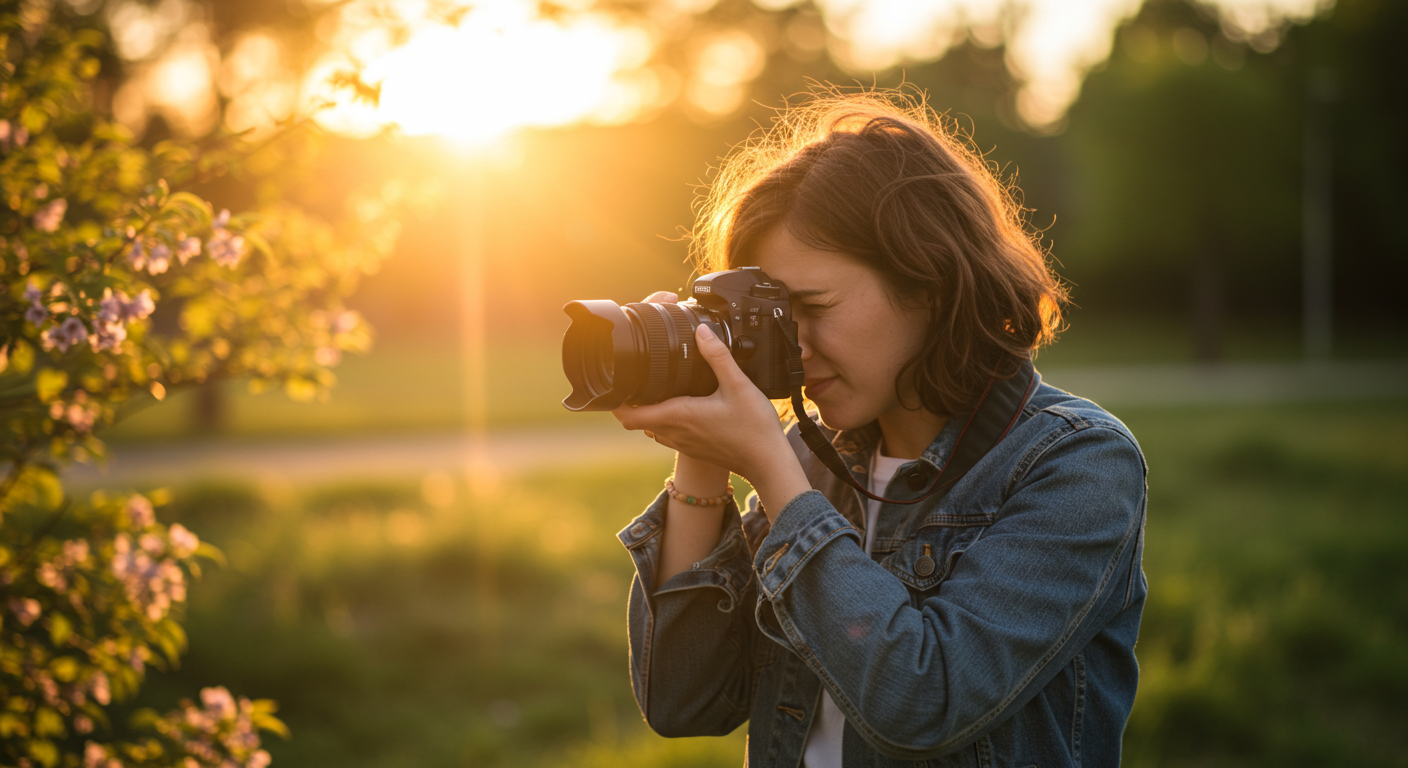 a photographer taking a picture for expert blogging