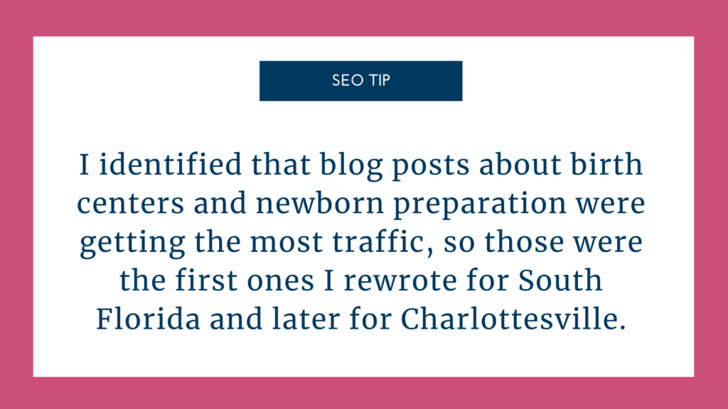 seo tip to identify blog posts for local seo 