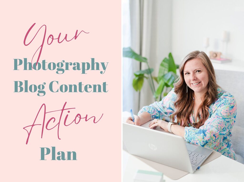 your photography blog content action plan with headshot of Melissa Arlena