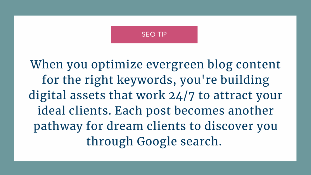 seo tip to optimize evergreen blog content