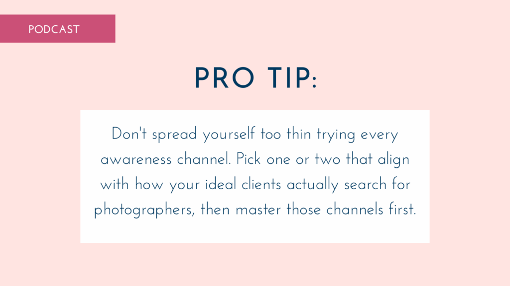 pro tip graphic, don't spread yourself too thin trying everything.